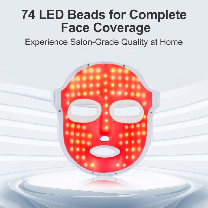 Beauty LED Mask with 7 Colors Light,Light Therapy Mask with 270PCS Beads,Face Masks Beauty for Women,LED Light Therapy Mask for All Skin Types
