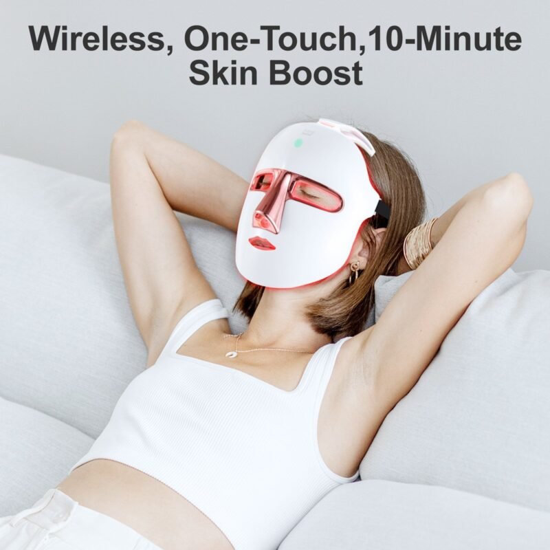 Beauty LED Mask with 7 Colors Light,Light Therapy Mask with 270PCS Beads,Face Masks Beauty for Women,LED Light Therapy Mask for All Skin Types