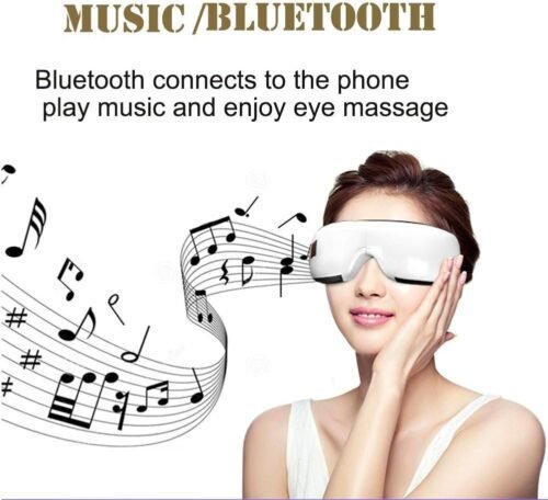 Wireless Eye Massage Air Compression Eye Massage Bluetooth Music Smart Eye Massager Machine White