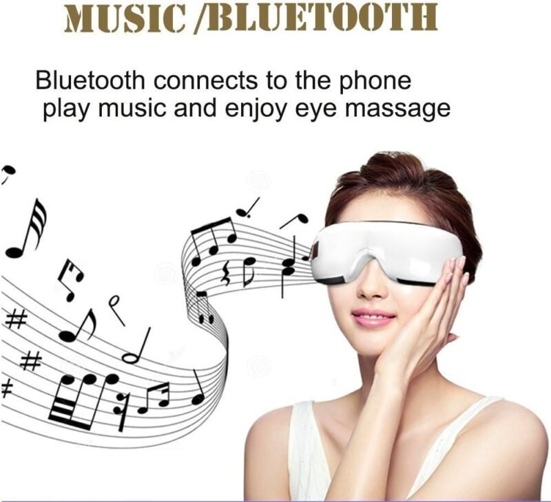 Wireless Eye Massage Air Compression Eye Massage Bluetooth Music Smart Eye Massager Machine White