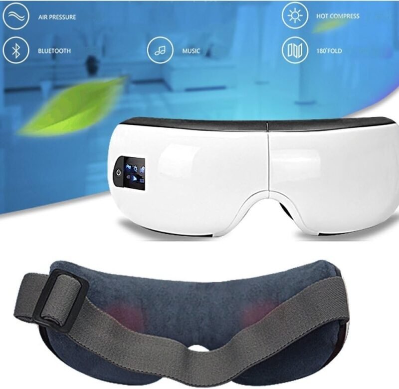 Wireless Eye Massage Air Compression Eye Massage Bluetooth Music Smart Eye Massager Machine White