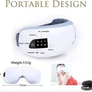 Wireless Eye Massage Air Compression Eye Massage Bluetooth Music Smart Eye Massager Machine White