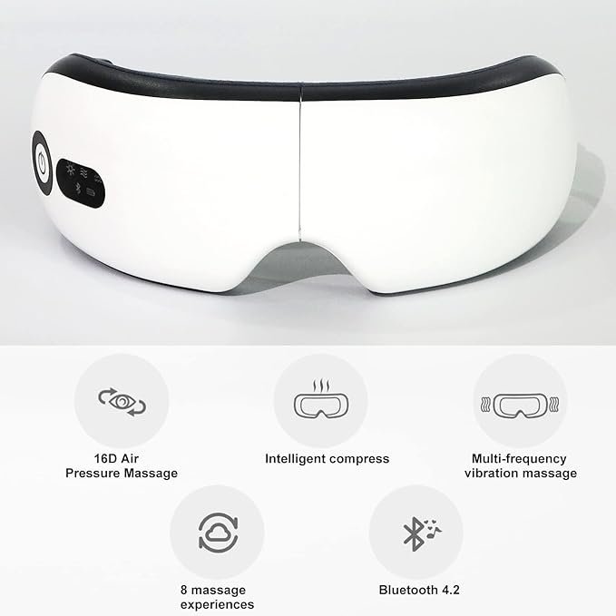 Smart Eye Massager Relieves Eye Fatigue, Protects Eyes, Recharges Bluetooth Music Air Bag
