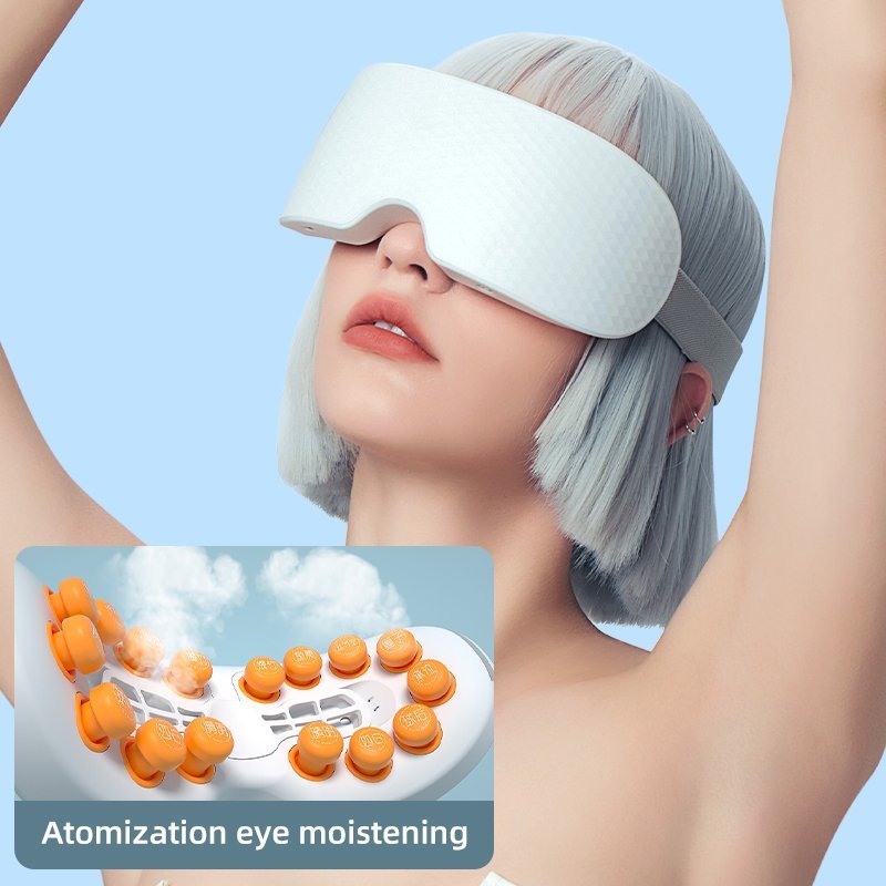 Eye Care Device Atomizing Moisturizing Electric Point Acupressure Massage Hot Compress Smart Heat Nano Steam Eye Massager
