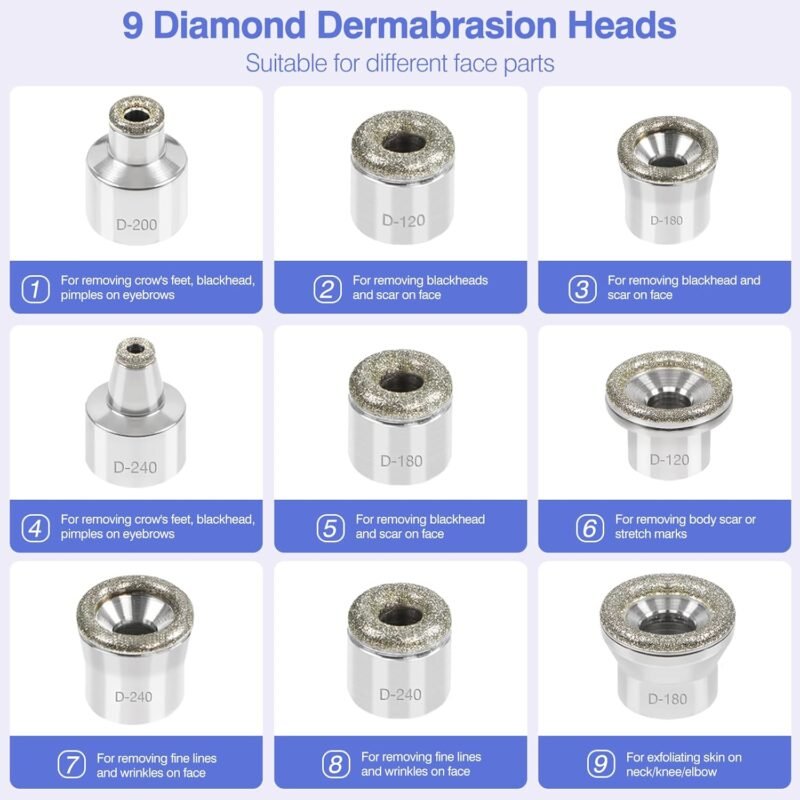 Handheld Personal Crystal Microcrystalline Dermabrasion Machine Deep Cleaning Blackhead Removal Diamond Tip Microcrystalline Dermabrasion Machine