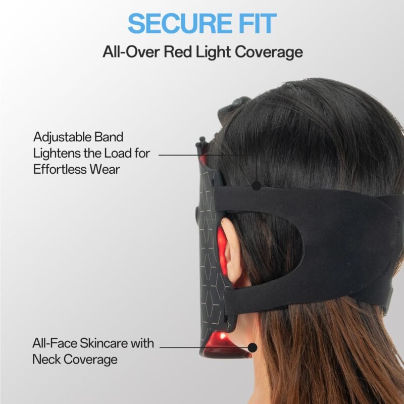 Red Light Therapy Mask for Face, Wireless 7 Colors Led Face Mask Light Therapy, Portable Face Light Therapy, Red Light Therapy Mask Skin Care, for Wrinkle Reduction Anti