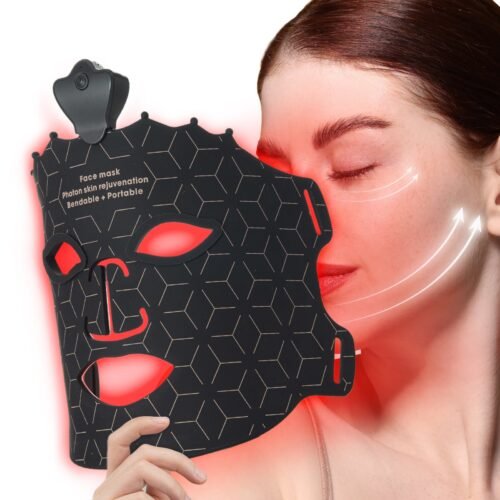 Red Light Therapy Mask for Face, Wireless 7 Colors Led Face Mask Light Therapy, Portable Face Light Therapy, Red Light Therapy Mask Skin Care, for Wrinkle Reduction Anti