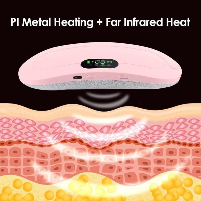 Portable cordless massage strap for quick menstrual heating pad and female digital waist cover