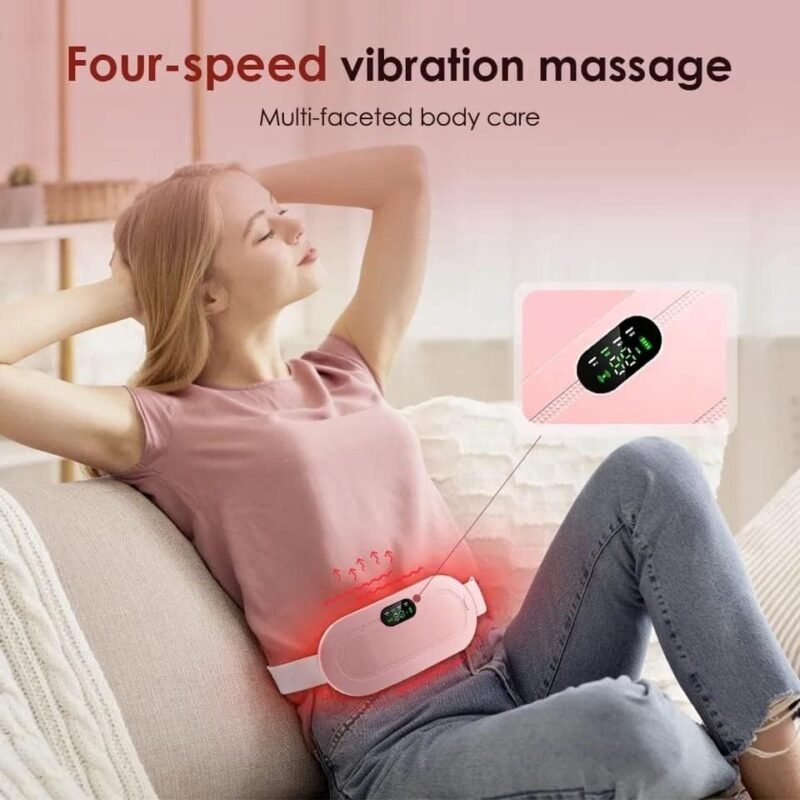 Portable cordless massage strap for quick menstrual heating pad and female digital waist cover