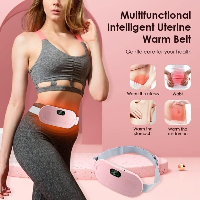 Portable cordless massage strap for quick menstrual heating pad and female digital waist cover