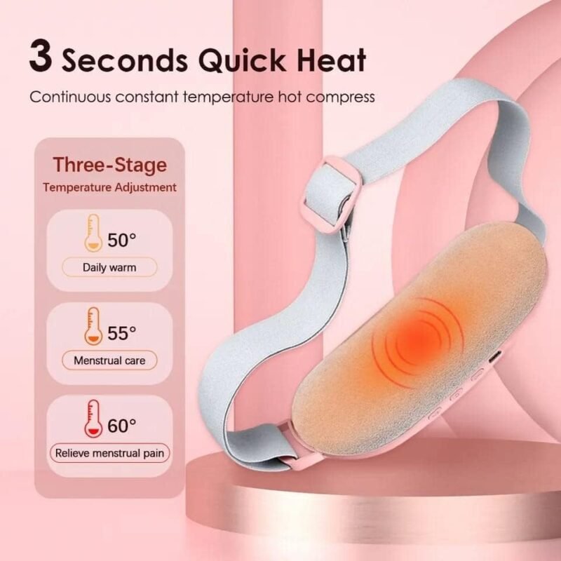 Portable cordless massage strap for quick menstrual heating pad and female digital waist cover