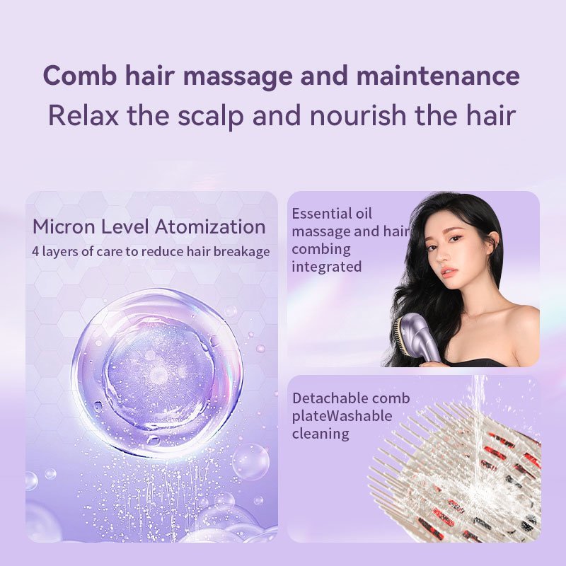 Rechargeable Electric Scalp Massager Comb Essence Introducer Hair Care Growth Comb