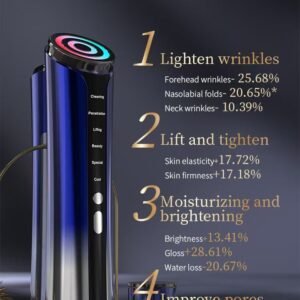 Radio Frequency Skin Tightening Machine Facial Massage Light Therapy for Wrinkles 6 in 1 Skin Tightening Rejuvenation Skin Care Device with Ice - Cooling Beauty