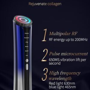 Radio Frequency Skin Tightening Machine Facial Massage Light Therapy for Wrinkles 6 in 1 Skin Tightening Rejuvenation Skin Care Device with Ice - Cooling Beauty