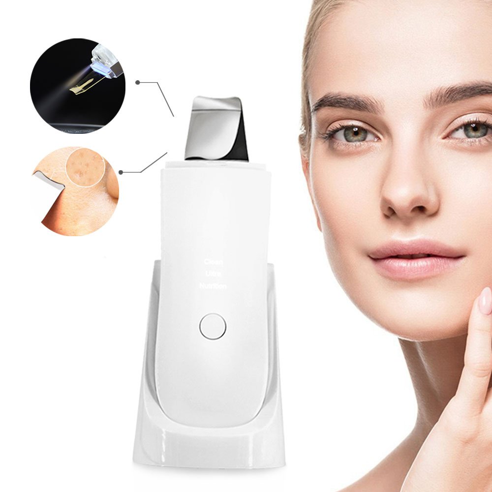 Face Scrubber, Skin Scrubber Face Spatula, Blackhead Remover Tools, Wireless Charging, Waterproof