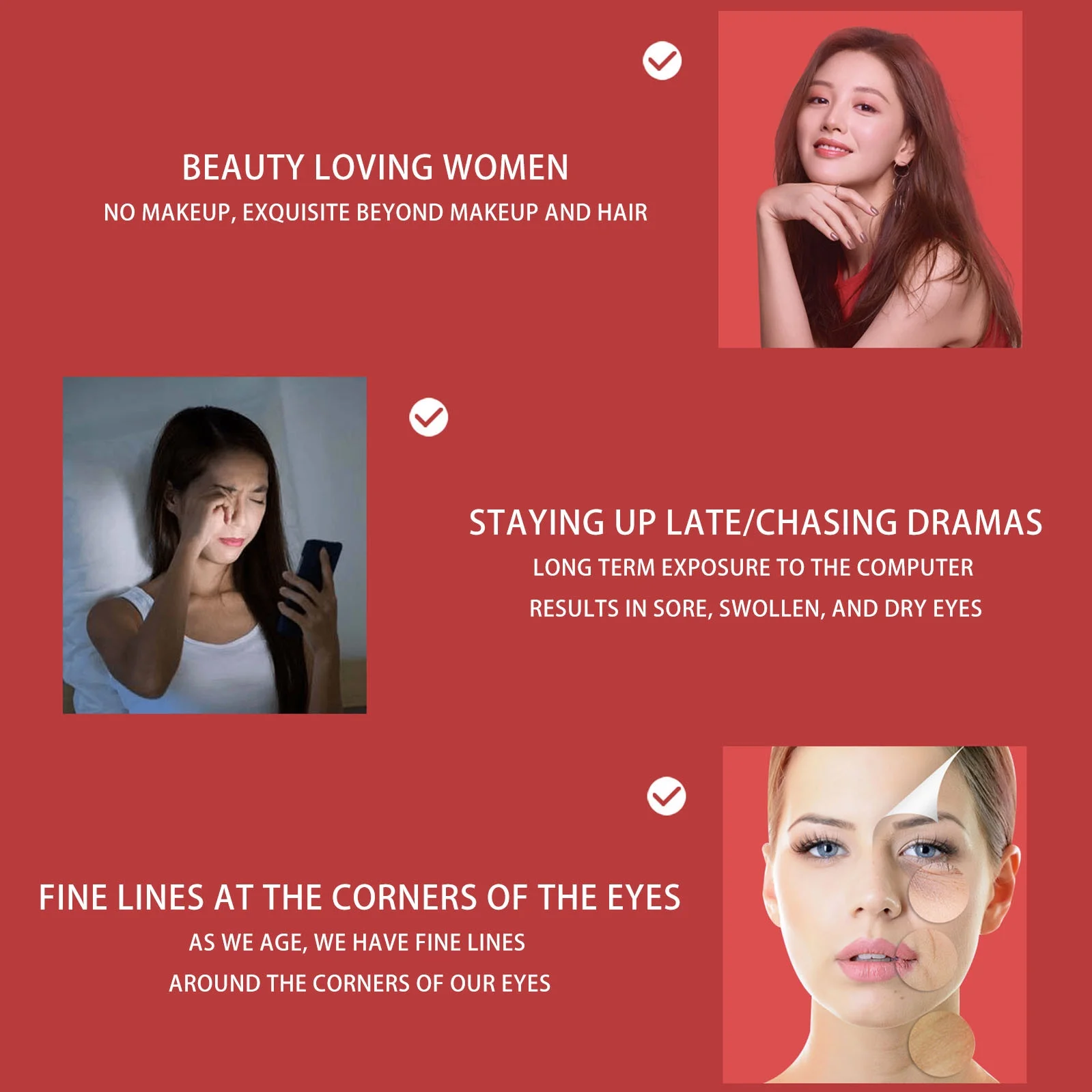 Fashion EMS Eye Massager Reduces Dark Circles Eyeliner Anti-Wrinkle Red Light Anti-Aging Eye Care Tools