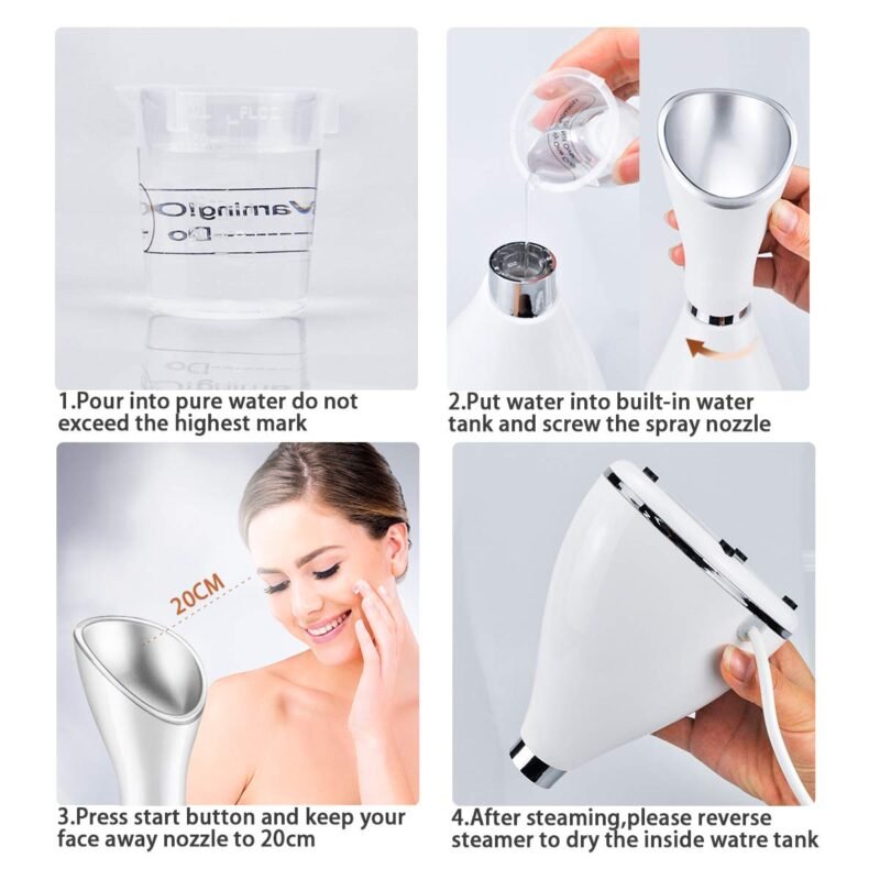Household Skin Ozone Nano Ion Spa Portable Professional Facial Nose Vapor Inhaler