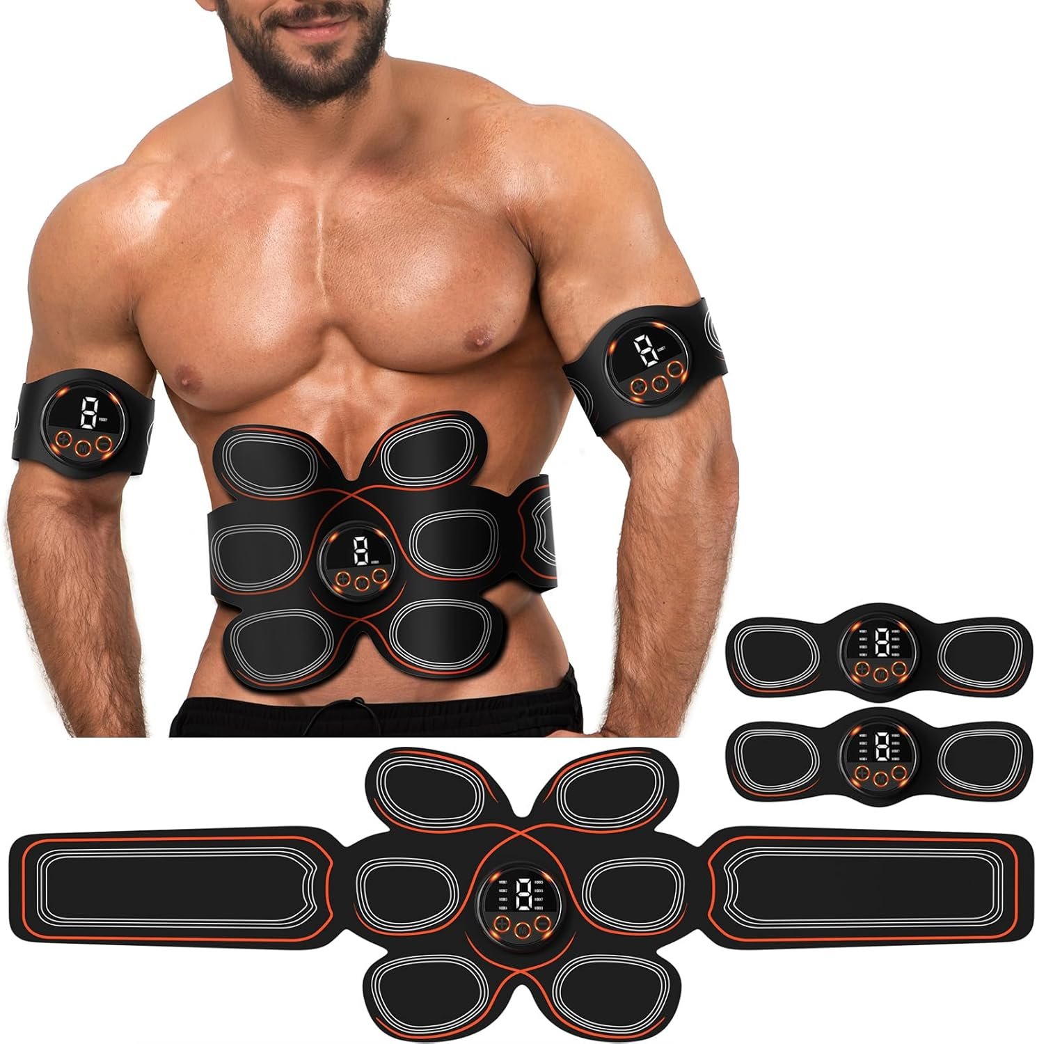Portable Smart Wireless Abdominal Muscle Trainer Fitness Massager Training Belt