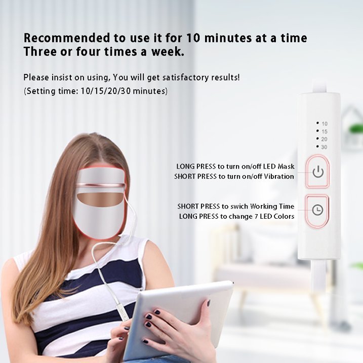 Wireless Led Mask Phototherapy 7 Color Mask Skin Care Led Mask