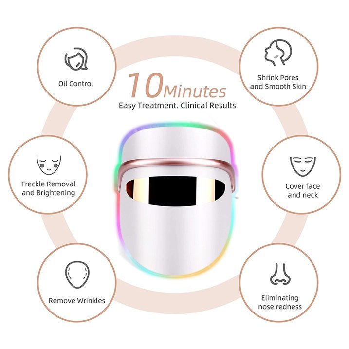 Wireless Led Mask Phototherapy 7 Color Mask Skin Care Led Mask