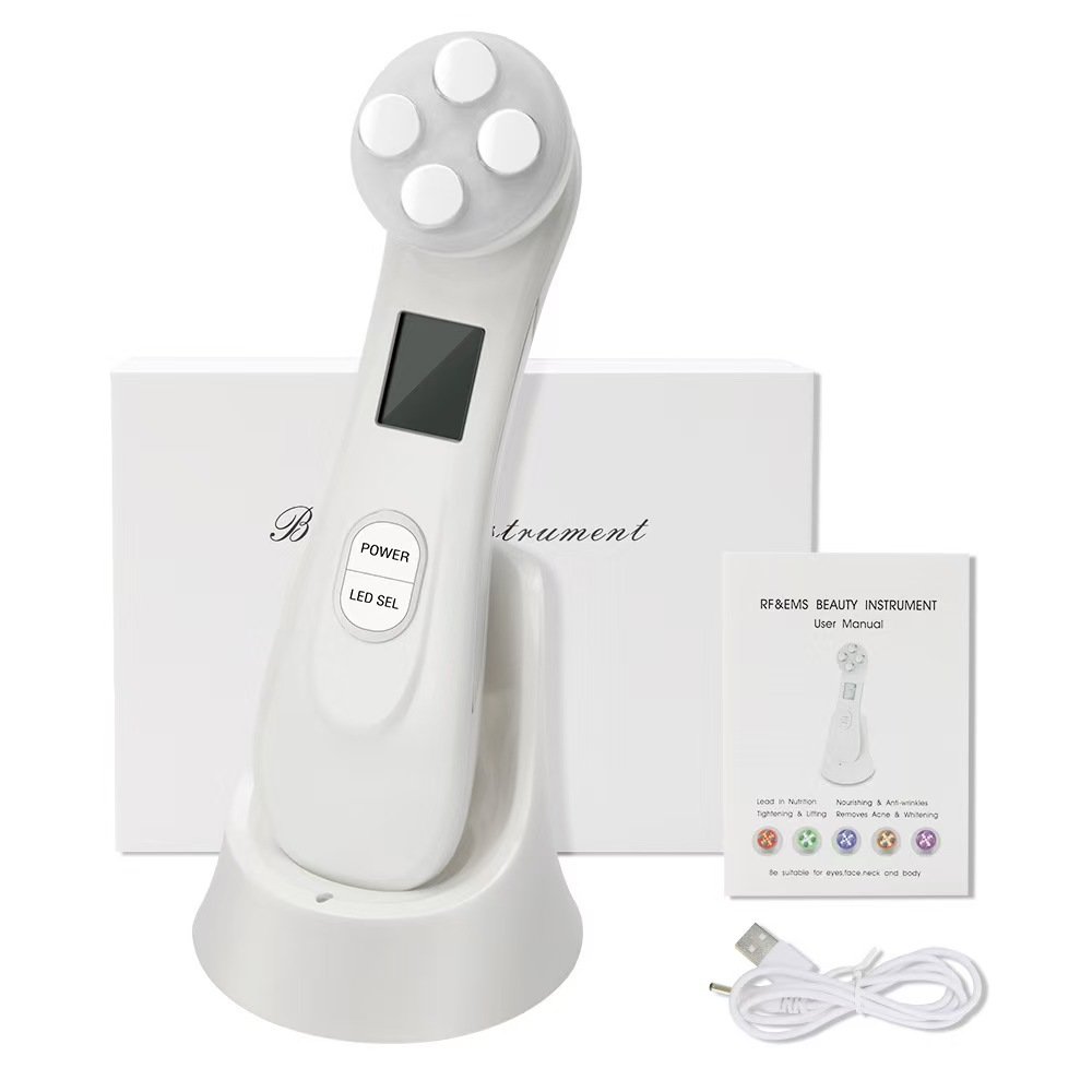 Skin Tightening Machine, Face Skin EMS Mesotherapy Electroporation RF Radio Frequency Facial LED Photon Skin Care Device Face Lift Tighten Beauty Machine Face Massager