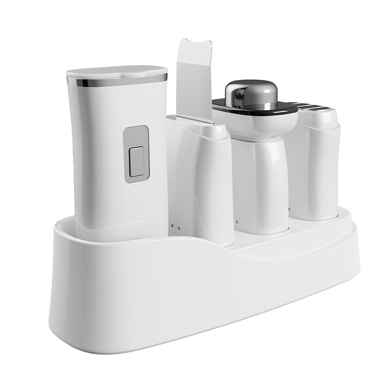 All-in-One Home Beauty Device Set with Charging & Storage Base – Professional Skincare Tool for Cleansing, Lifting & Serum Infusion