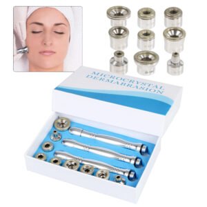 Diamond Microdermabrasion Replacement Tips Kit – 3 Handles + 10 Wands + Filters for Facial & Body Exfoliation, Blackhead Removal