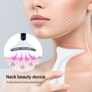 Neck & Face Beauty Device – Anti-Wrinkle Skin Tightening Massager with EMS & Thermal Therapy for Lifting, Firming and Fine Line Reduction