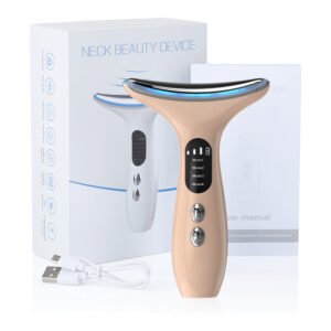 Neck & Face Beauty Device – Anti-Wrinkle Skin Tightening Massager with EMS & Thermal Therapy for Lifting, Firming and Fine Line Reduction