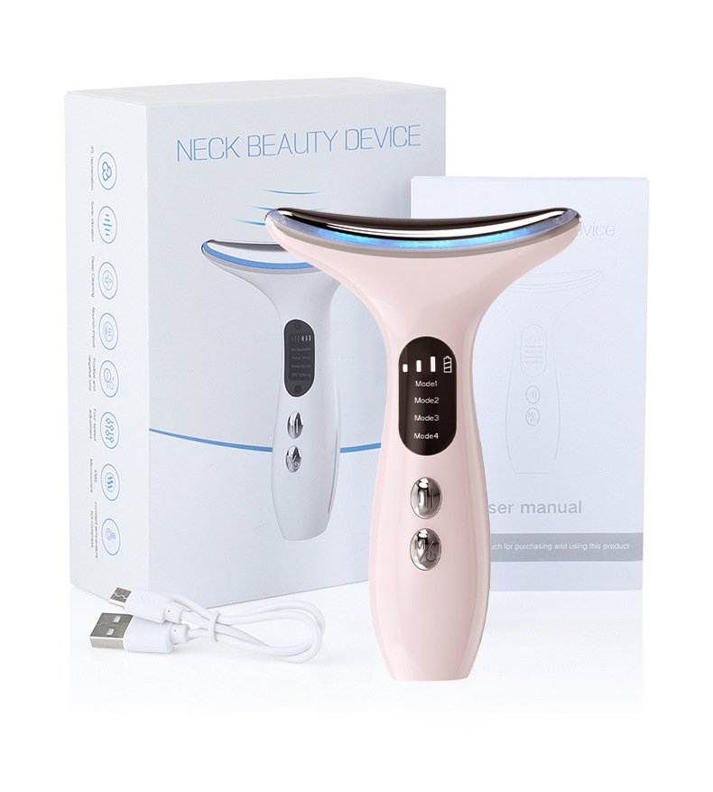 Neck & Face Beauty Device – Anti-Wrinkle Skin Tightening Massager with EMS & Thermal Therapy for Lifting, Firming and Fine Line Reduction