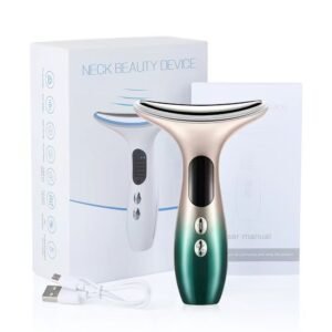 Neck & Face Beauty Device – Anti-Wrinkle Skin Tightening Massager with EMS & Thermal Therapy for Lifting, Firming and Fine Line Reduction