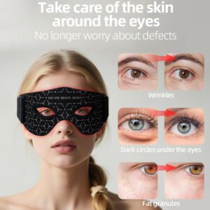 Red Light Therapy Eye Mask – Rechargeable Eye Care Device for Fatigue Relief, Dark Circle Reduction & Puffy Eyes