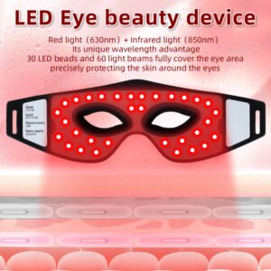 Red Light Therapy Eye Mask – Rechargeable Eye Care Device for Fatigue Relief, Dark Circle Reduction & Puffy Eyes