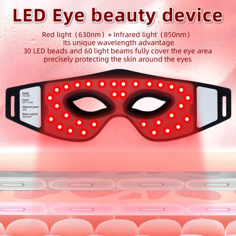 Red Light Therapy Eye Mask – Rechargeable Eye Care Device for Fatigue Relief, Dark Circle Reduction & Puffy Eyes