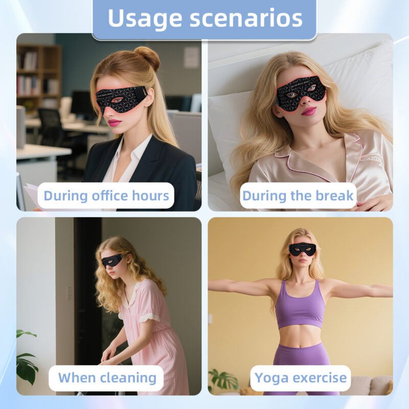 Red Light Therapy Eye Mask – Rechargeable Eye Care Device for Fatigue Relief, Dark Circle Reduction & Puffy Eyes