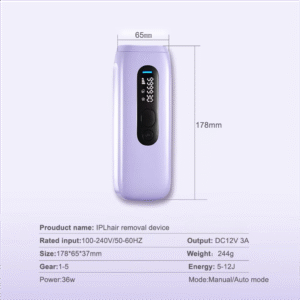 IPL Laser Hair Removal Device for Women & Men – 999,999 Flashes Painless At-Home Hair Remover with LCD Display, Includes Protective Glasses & Shaver