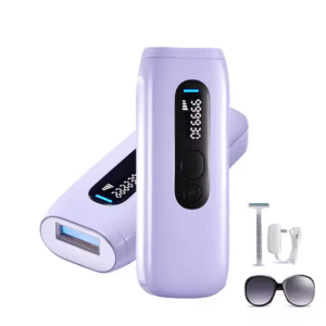 IPL Laser Hair Removal Device for Women & Men – 999,999 Flashes Painless At-Home Hair Remover with LCD Display, Includes Protective Glasses & Shaver