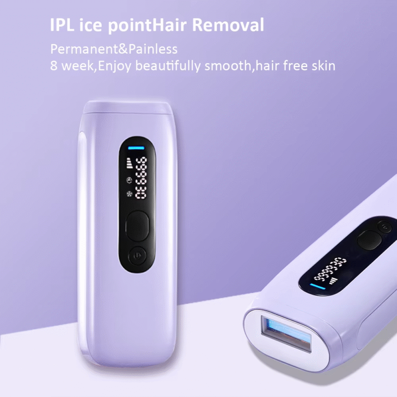 IPL Laser Hair Removal Device for Women & Men – 999,999 Flashes Painless At-Home Hair Remover with LCD Display, Includes Protective Glasses & Shaver