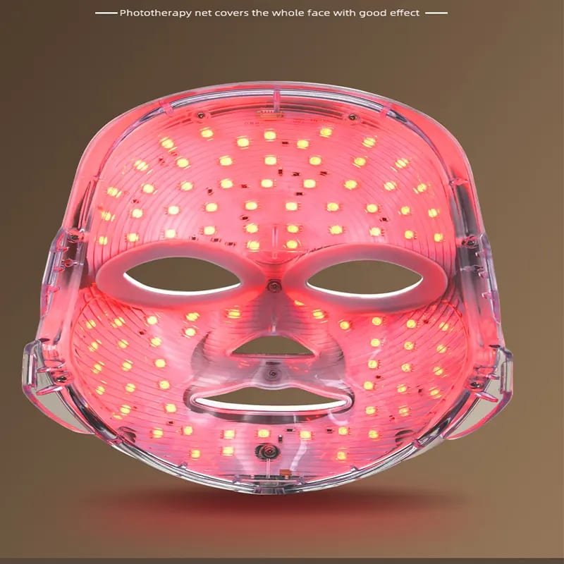 7 Color LED Light Therapy Face Mask – Touch Control Photon Skin Care Device for Anti-Acne, Pore Shrinking & Glowing Complexion