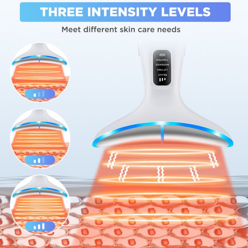 VG-OF102 product4 Neck Firming Beauty Device – LED Photon Therapy Neck Massager for Tightening Skin and Lightening Neck Lines, At-Home Anti-Wrinkle Tool