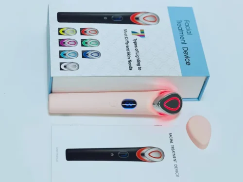 VG-RF501 7-Color LED Facial Treatment Device, Anti-Aging Skin Care Wand with Heating Massage and Home Spa Routine