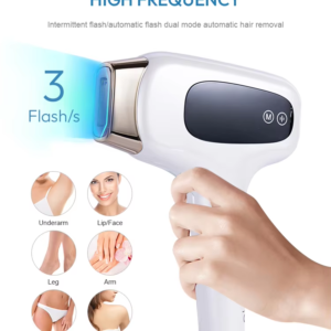 Super Ice-Cooling Fast IPL Hair Removal Device, High-Speed Auto Flash, 5 Levels, Home Permanent Hair Reduction for Women and Men