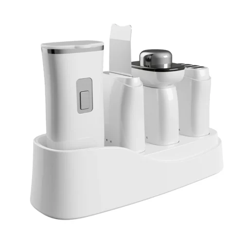 VG-121E 6-in-1 Facial Skin Care Device, Ultrasonic + Ion + RF + EMS Microcurrent + Vibration, Rechargeable Home Beauty Set
