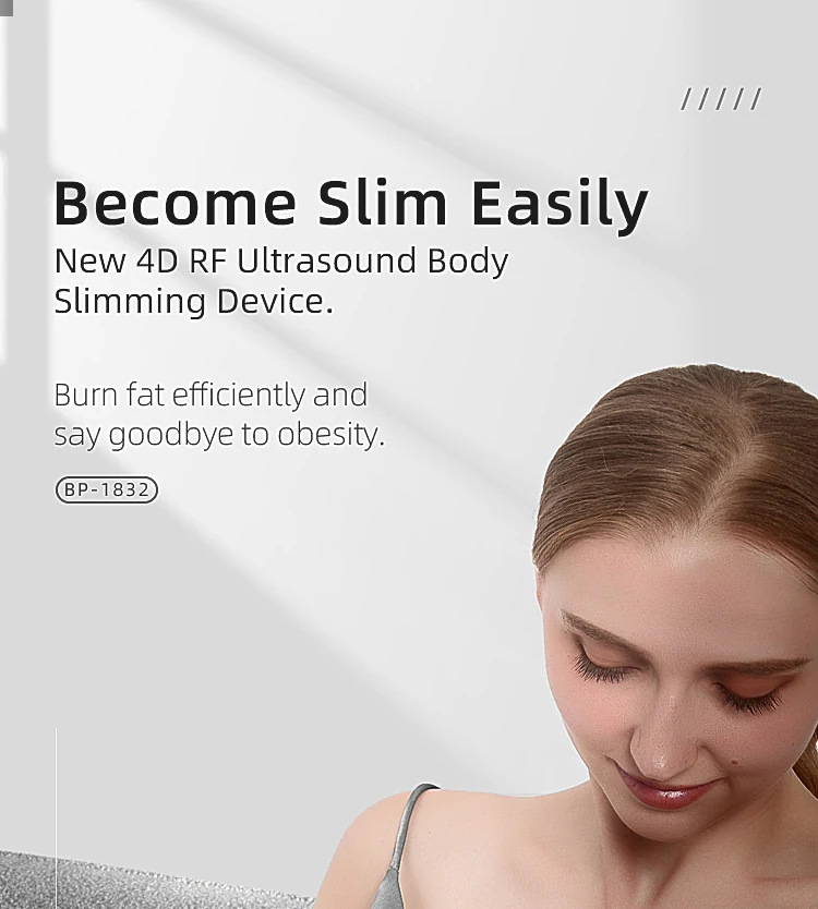 VG-122E 4D RF Ultrasound Body Sculpting Device, Red Light Body and Neck Massager for Smoother, Firmer-Looking Skin at Home