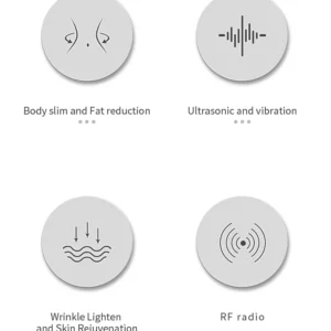 VG-122E 4D RF Ultrasound Body Sculpting Device, Red Light Body and Neck Massager for Smoother, Firmer-Looking Skin at Home