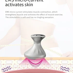VG-122E 4D RF Ultrasound Body Sculpting Device, Red Light Body and Neck Massager for Smoother, Firmer-Looking Skin at Home