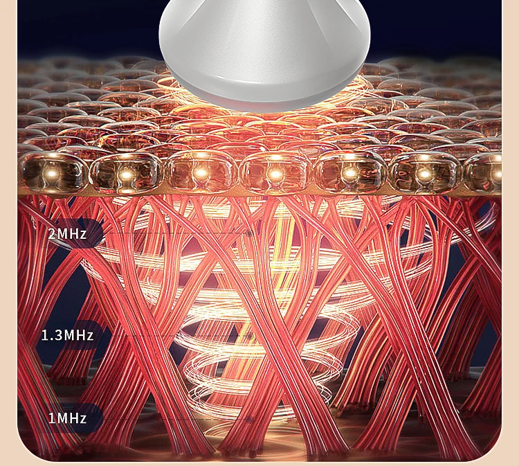 VG-122E 4D RF Ultrasound Body Sculpting Device, Red Light Body and Neck Massager for Smoother, Firmer-Looking Skin at Home
