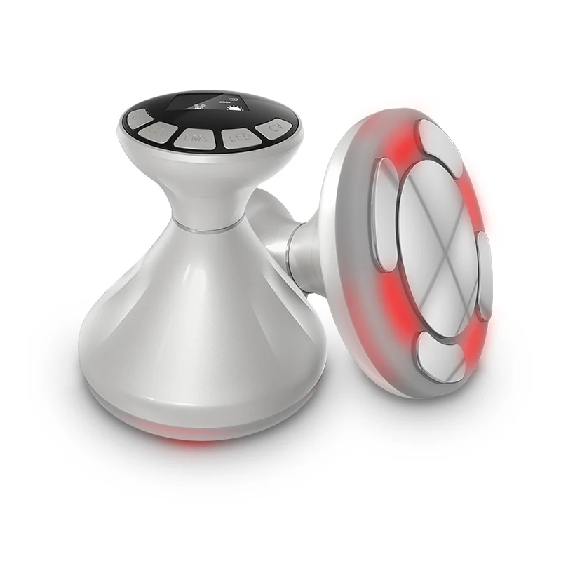 VG-122E 4D RF Ultrasound Body Sculpting Device, Red Light Body and Neck Massager for Smoother, Firmer-Looking Skin at Home