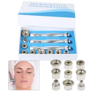 VG-DN02 Microcrystal Dermabrasion Kit, Diamond Microdermabrasion Set with 3 Handles and Multiple Tips for Face Exfoliation