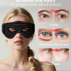 VG-ER01 Red Light Eye Care Mask, Rechargeable LED Eye Beauty Device for Under-Eye Puffiness, Fine Lines and Daily Relaxation